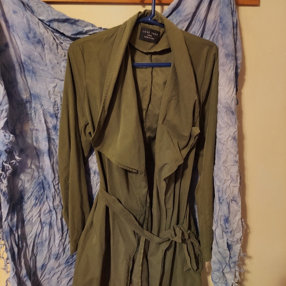 Olive Green Long Coat